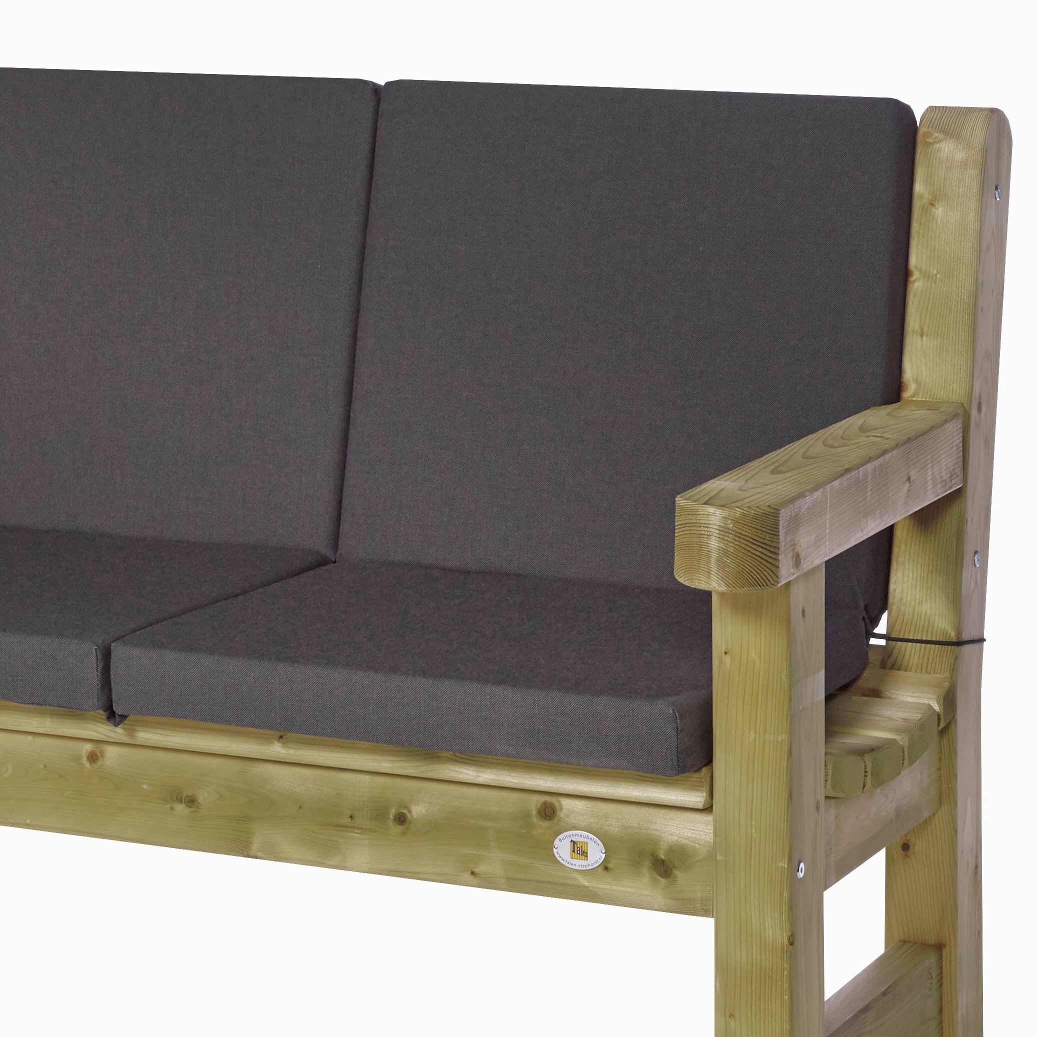 Talen Buitenmeubelen voor 2-zitsbank Zeist en 2-zitsbank Lisse - Bankkussen - Antraciet - 119x96x6cm - Antraciet