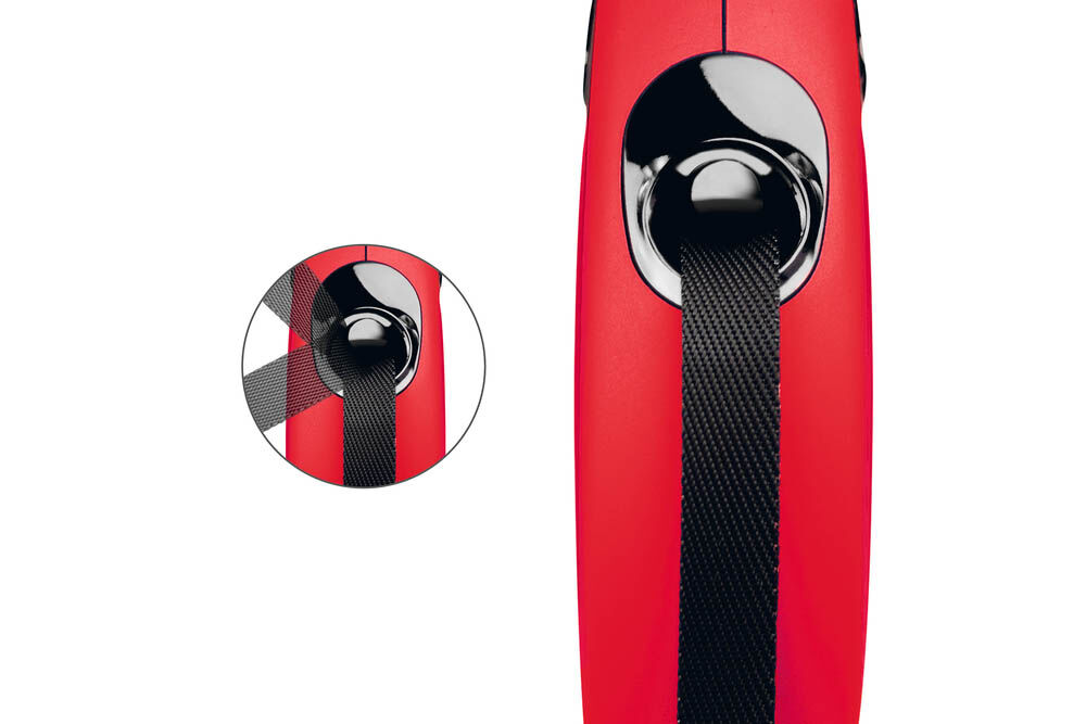 Flexi New Classic Band - Rollijn - Hondenriem - rood - S - 500 cm