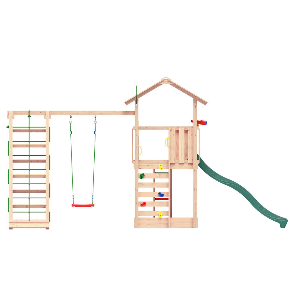 Jungle Gym Stavang Douglas - Speeltoestel - Donker groen - Douglas hout