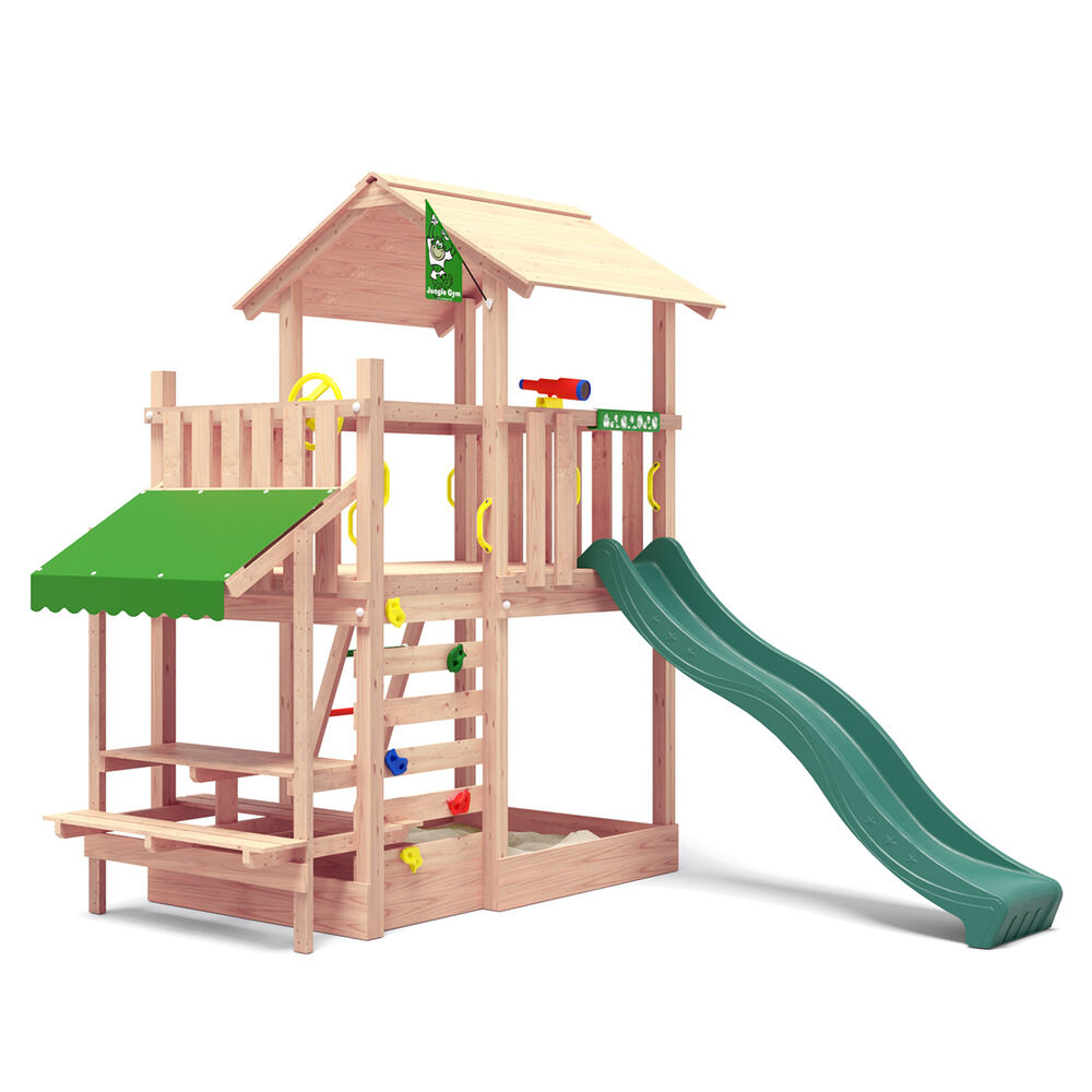 Jungle Gym Hamar Grenen - Speeltoestel - Donker groen - Grenenhout Jungle Gym Hamar Grenen - Speeltoestel - Donker groen - Grenenhout