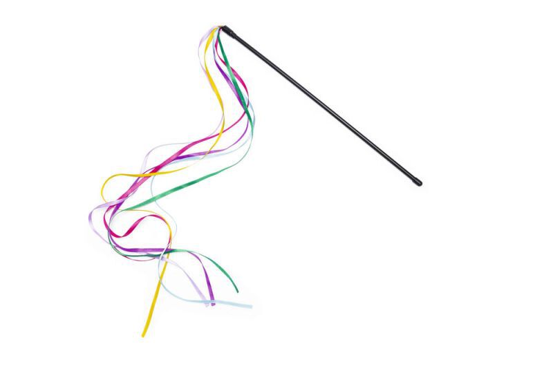 Beeztees Hengel Gekleurd lint - Kattenspeeltje