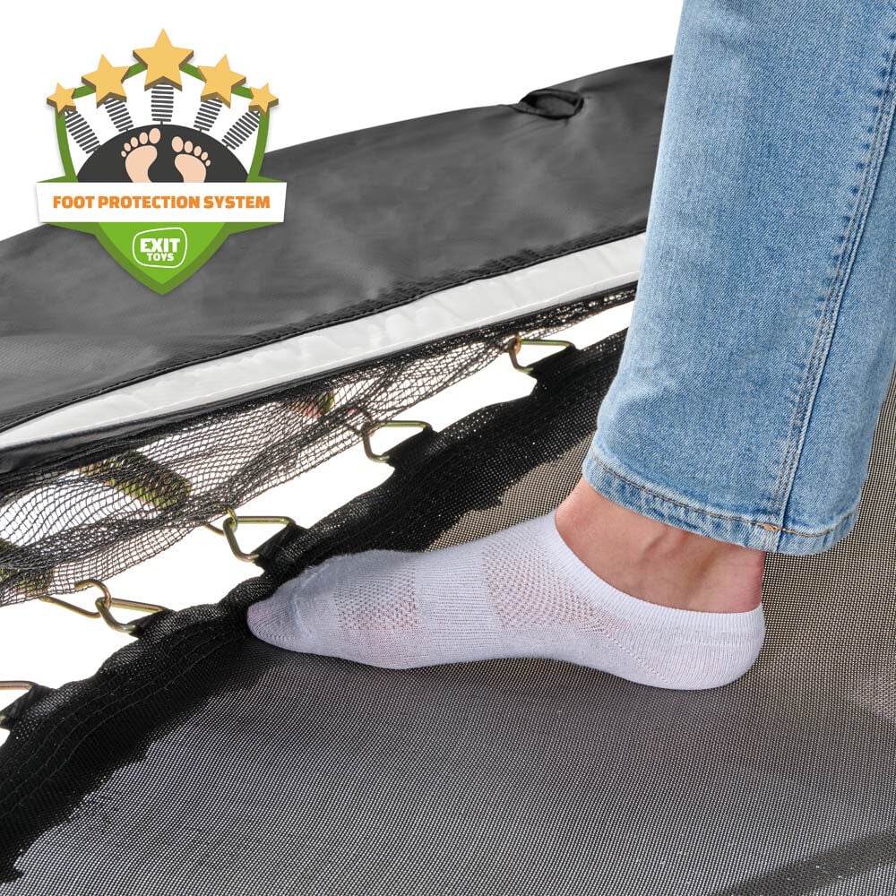Exit Allure Classic - Inground trampoline - Zwart - 200x437x266 cm