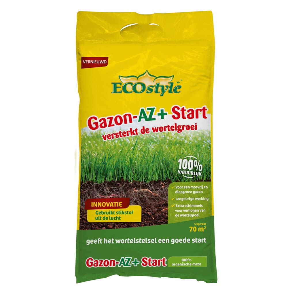 ECOstyle Gazon-AZ Start - Gazonmeststof - 70 m2 - 5 Kilogram ECOstyle Gazon-AZ Start - Gazonmeststof - 70 m2 - 5 Kilogram