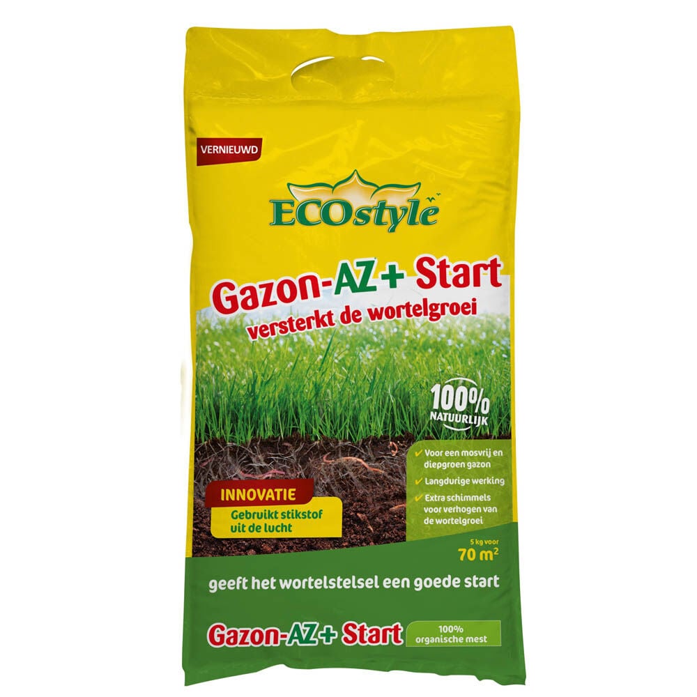 ECOstyle Gazon-AZ Start - Gazonmeststof - 70 m2 - 5 Kilogram ECOstyle Gazon-AZ Start - Gazonmeststof - 70 m2 - 5 Kilogram