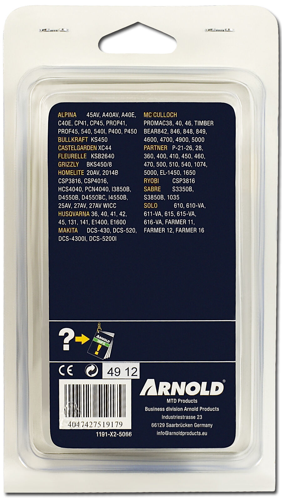 Arnold AK16 325 1.3mm 66 schakels - Zaagketting