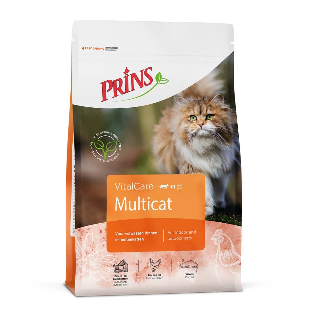 Prins VitalCare Multicat - Kattenvoer - 4 Kilogram - vis, gevogelte