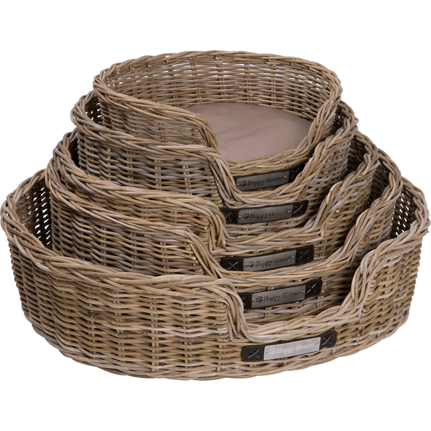 Happy-House Riet - Hondenmand - Beige/Bruin - 25x50x46 cm - Klein
