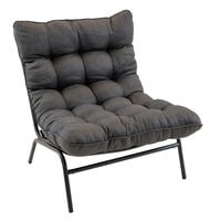 Lesli Living Zenzi - Relaxstoel - Grijs - 1x78x70 cm
