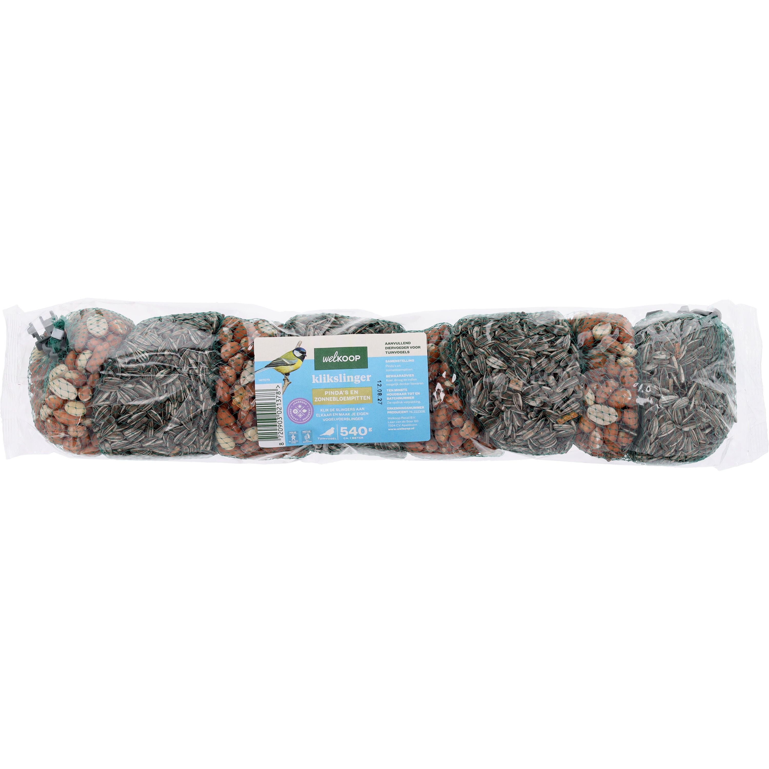 Welkoop - Klikslinger Pinda's en Zonnebloempitten - Tuinvogelvoer Welkoop - Klikslinger Pinda's en Zonnebloempitten - Tuinvogelvoer