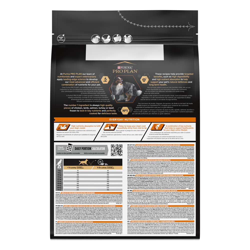 PRO PLAN Everyday Nutrition Adult Medium - Hondenvoer - 3 Kilogram - kip
