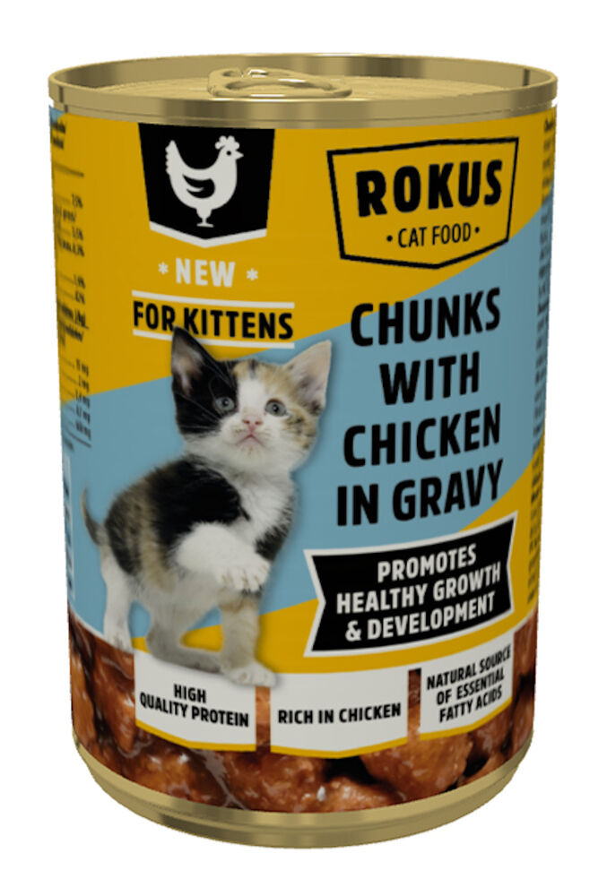 Rokus Kitten - Kattenvoer - 415 Gram - kip Rokus Kitten - Kattenvoer - 415 Gram - kip
