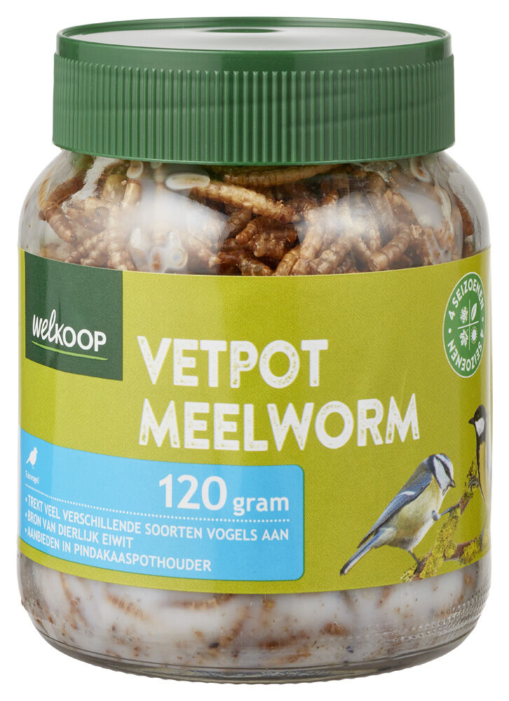 Welkoop Meelwormen Tuinvogelvoer - Vetpot