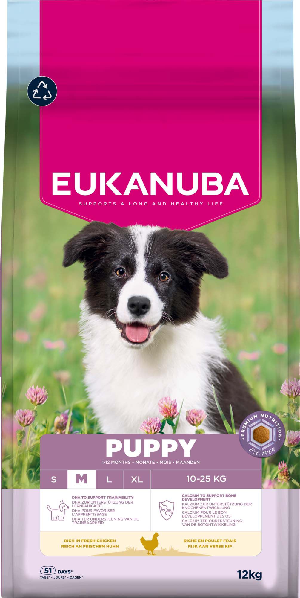 Eukanuba Puppy Medium - Hondenvoer - 12 Kilogram - kip Eukanuba Puppy Medium - Hondenvoer - 12 Kilogram - kip