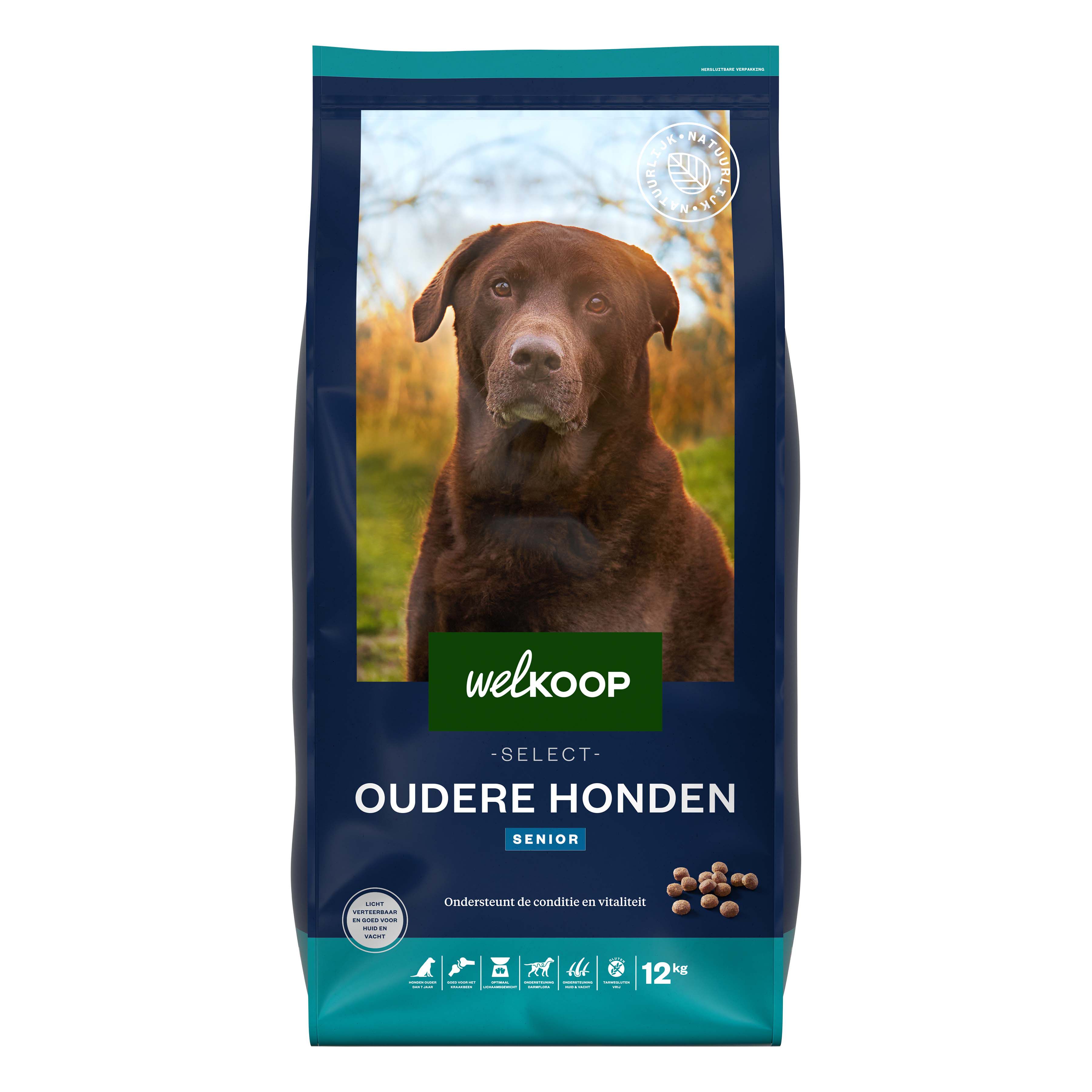 Welkoop Select Senior Krokante brokken - Hondenvoer - 12 Kilogram - kip Welkoop Select Senior Krokante brokken - Hondenvoer - 12 Kilogram - kip