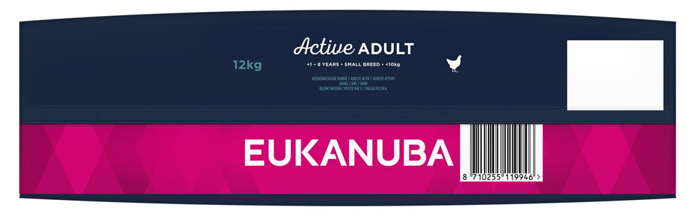Eukanuba Active Adult Small Breed - Hondenvoer - 12 Kilogram - kip