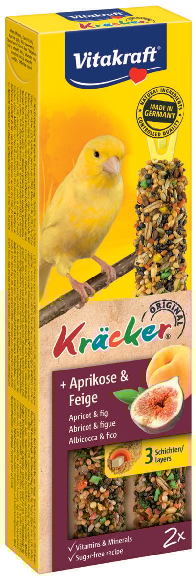 Vitakraft Fruitkracker 2 in 1 Kanarie - 2 Stuks - Fruit - Snacks Vitakraft Fruitkracker 2 in 1 Kanarie - 2 Stuks - Fruit - Snacks