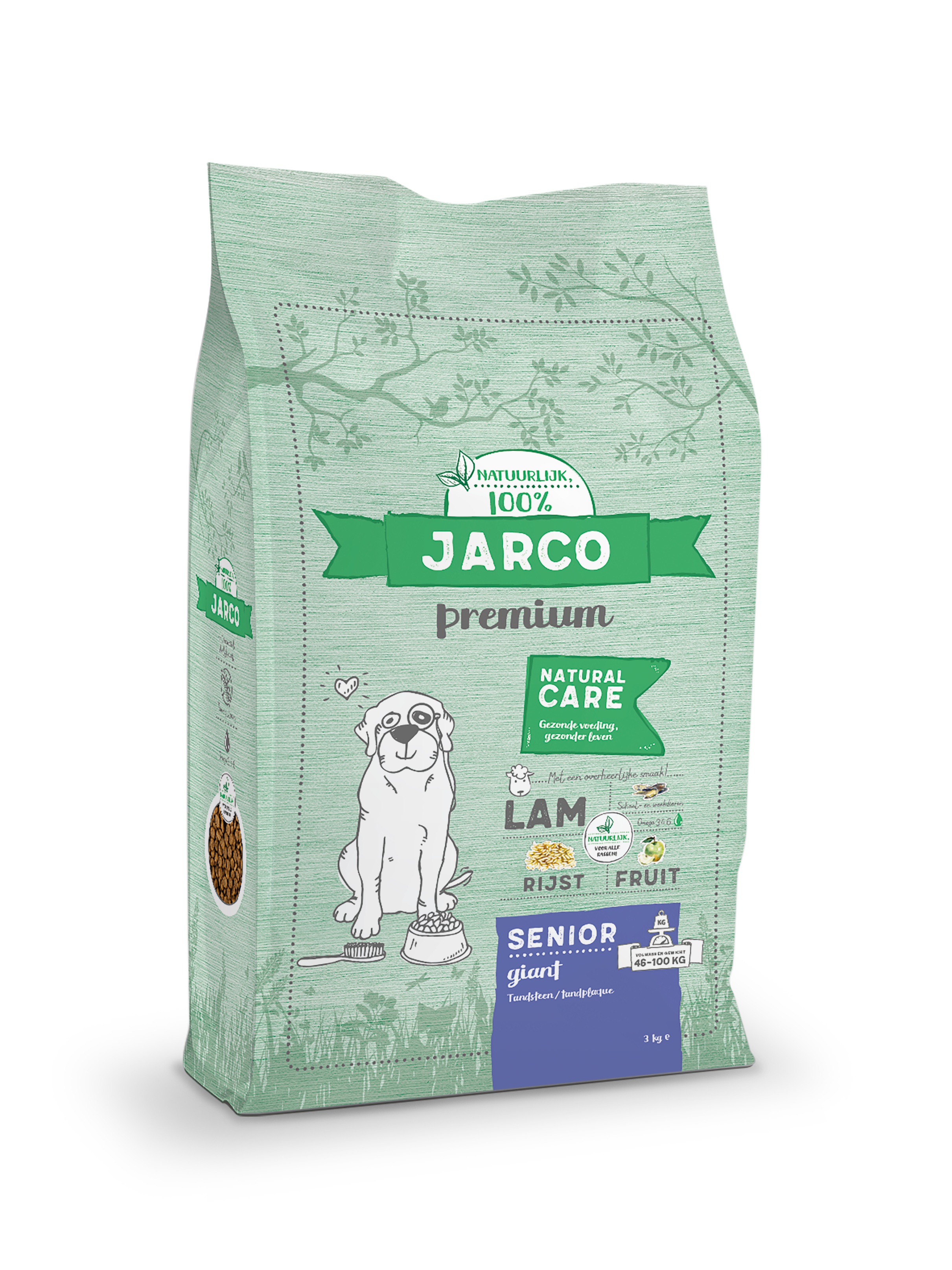 Jarco Dog Giant Senior - Hondenvoer - 3 Kilogram - groente, lam, rijst