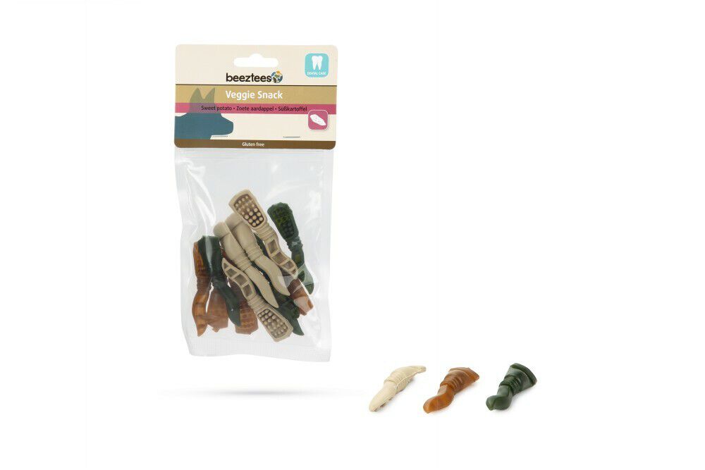 Beeztees Veggie Tandpasta - Hondensnack - 12 Stuks - Zoete aardappel
