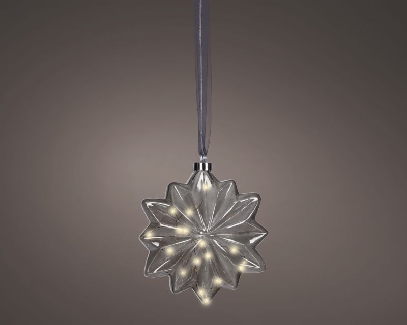 Lumineo LED Bloem - Hanglamp - 20 - Grijs - Warm wit