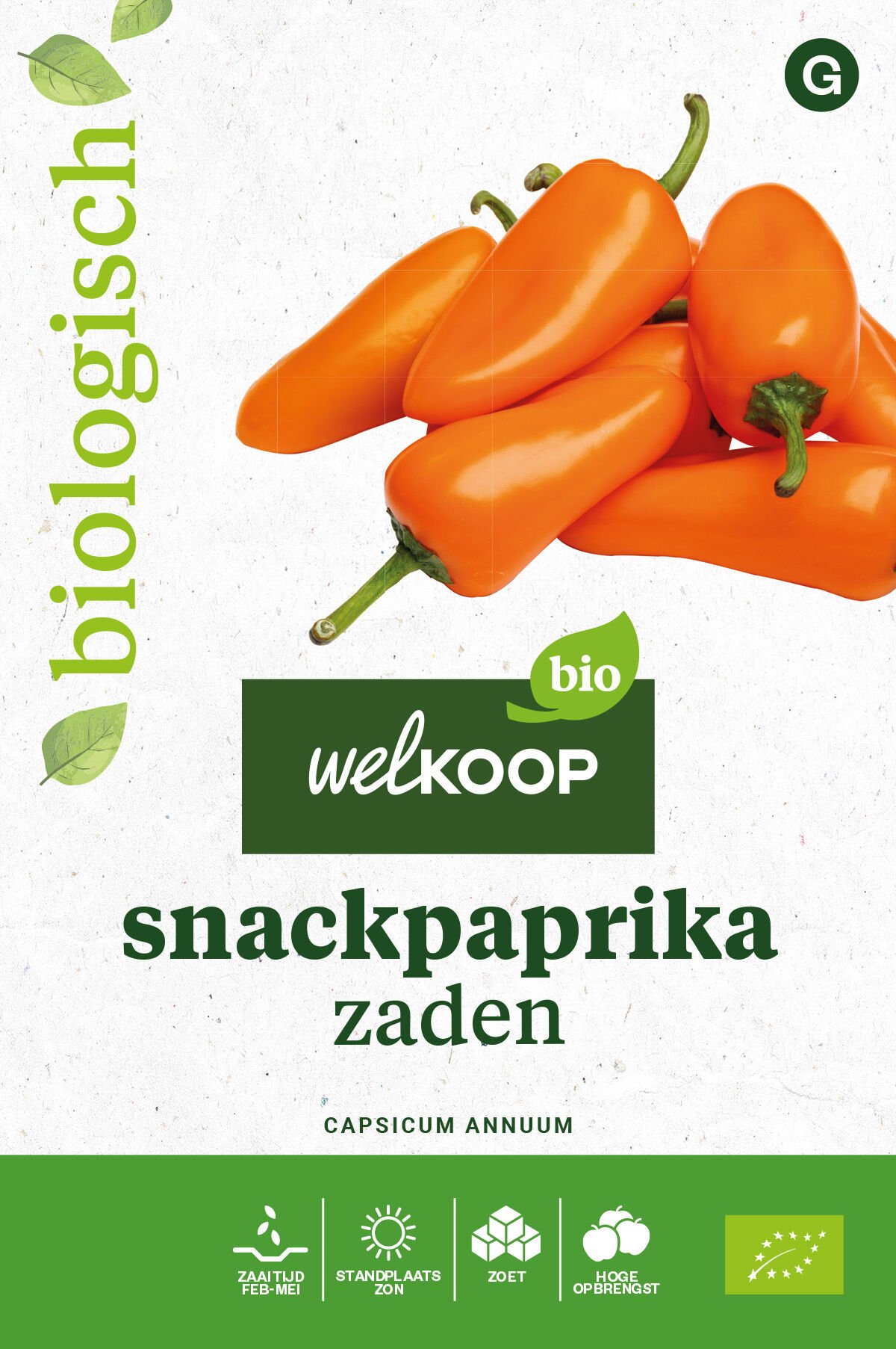 Welkoop Bio - Snackpaprika Zaden Welkoop Bio - Snackpaprika Zaden