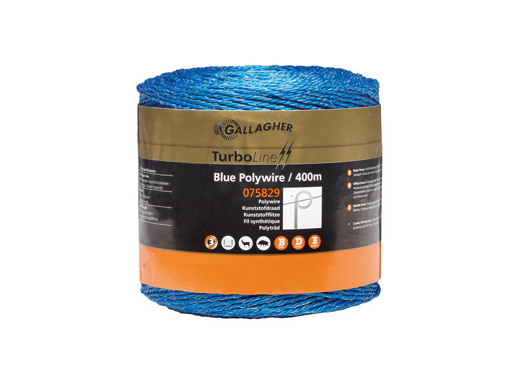 Gallagher Kunststofdraad - Geleiders - 14.5 cm - 400 Meter - Blauw - 16 cm - 40000 cm Gallagher Kunststofdraad - Geleiders - 14.5 cm - 400 Meter - Blauw - 16 cm - 40000 cm