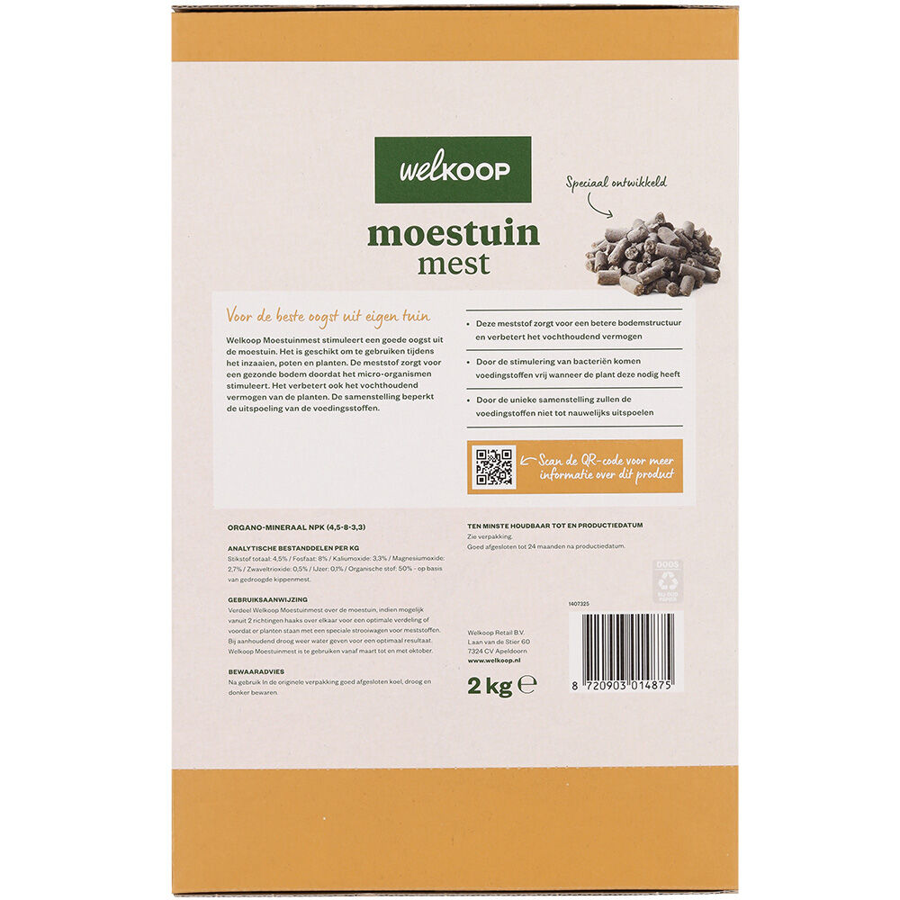 Welkoop - Moestuinmest - 20 m2 - 2 Kilogram