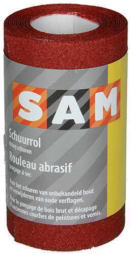 SAM Rol P80 120mm x 4,5m - Schuurpapier - 12.1x6.5x6.8 cm - Rood - 80 - 12 cm