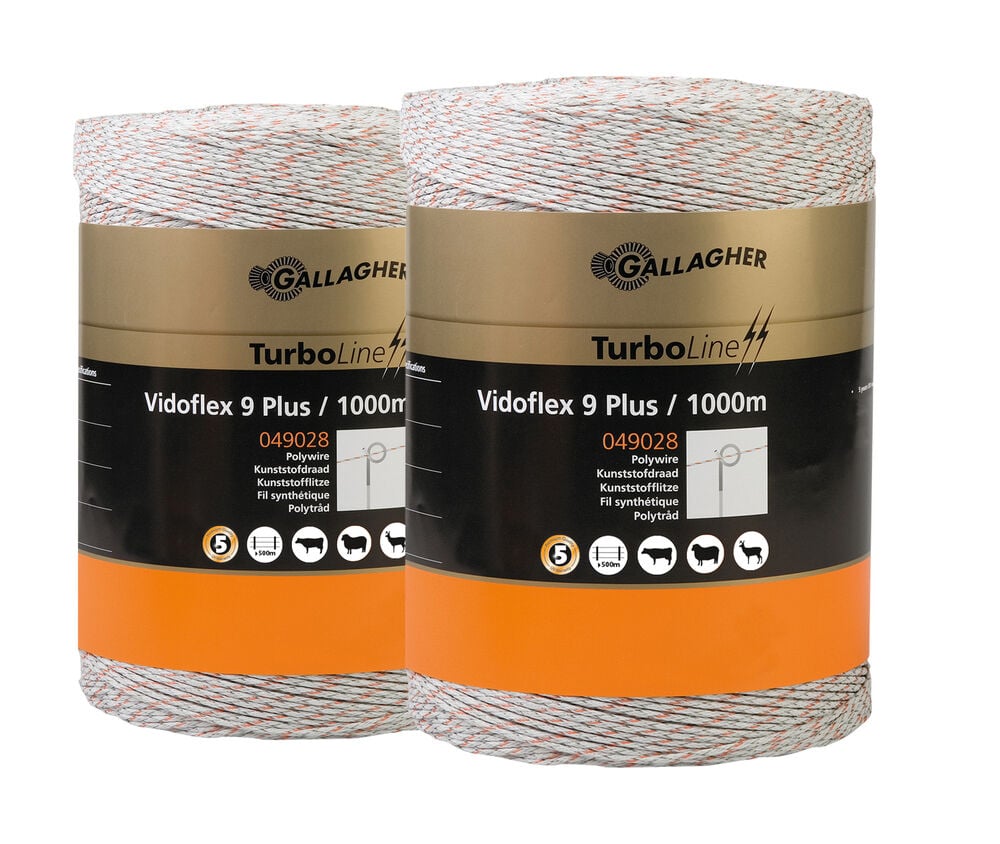 Gallagher Vidoflex 9 Plus - Schrikdraad - 30 cm - 2 Stuks - Wit - 43 cm - 200 cm Gallagher Vidoflex 9 Plus - Schrikdraad - 30 cm - 2 Stuks - Wit - 43 cm - 200 cm