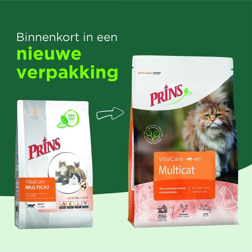 Prins VitalCare Multicat- Kattenvoer - 1.5 Kilogram - gevogelte