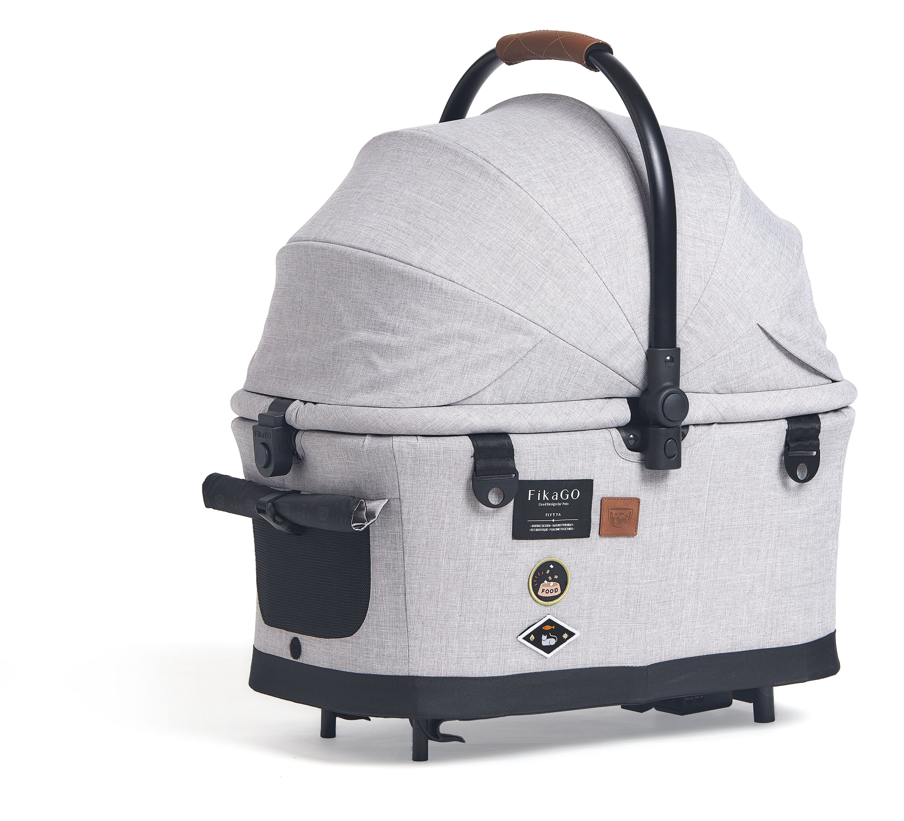 Fikago  Flytta -tot 20 kg - Hondenbuggy - Huskey Grijs - 104x88x53 cm