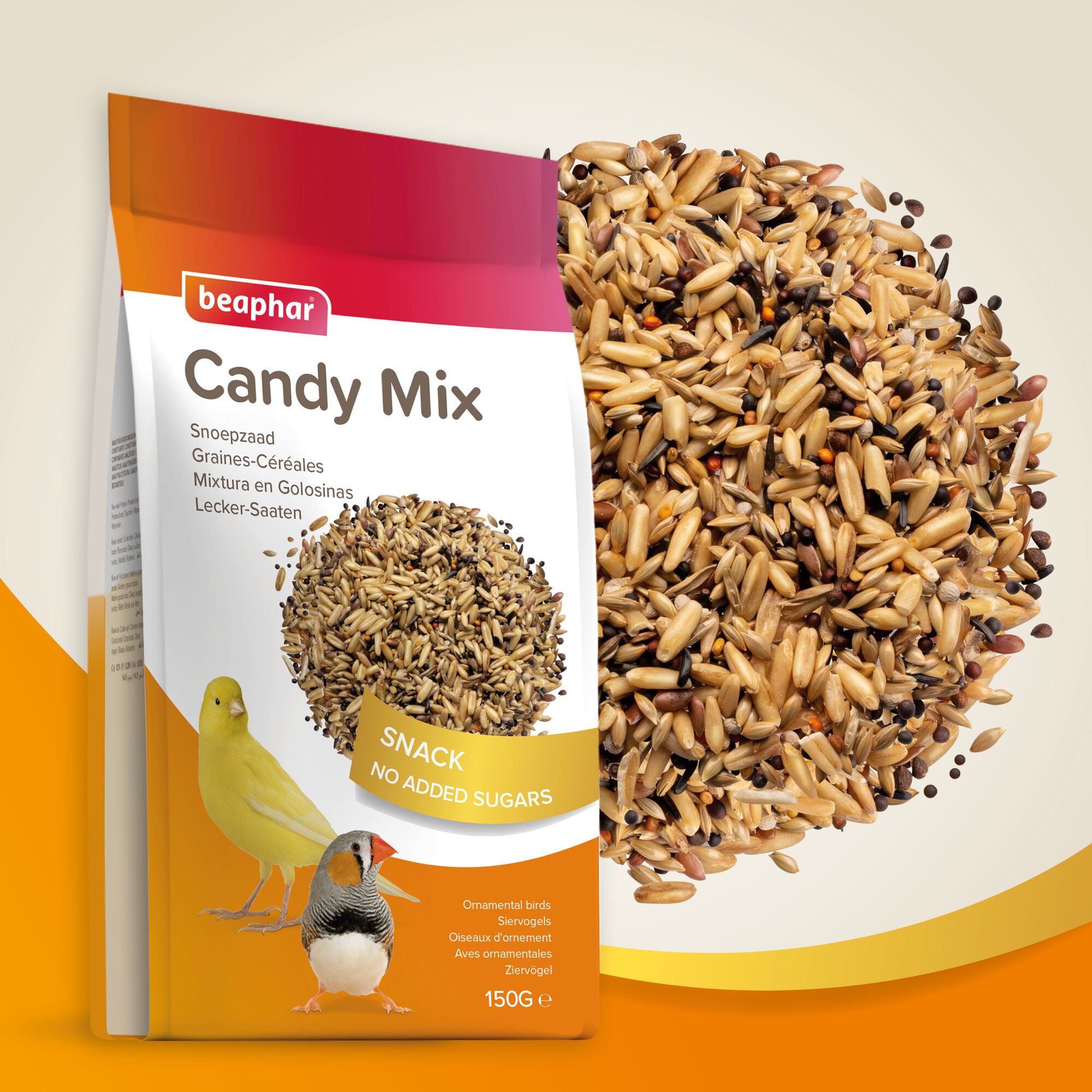 Beaphar Candy Mix Snoepzaad - Vogelsnacks - 150 Gram - Aanvullend voer
