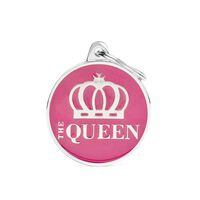 My Family The Queen - Hondenpenning - Roze - L