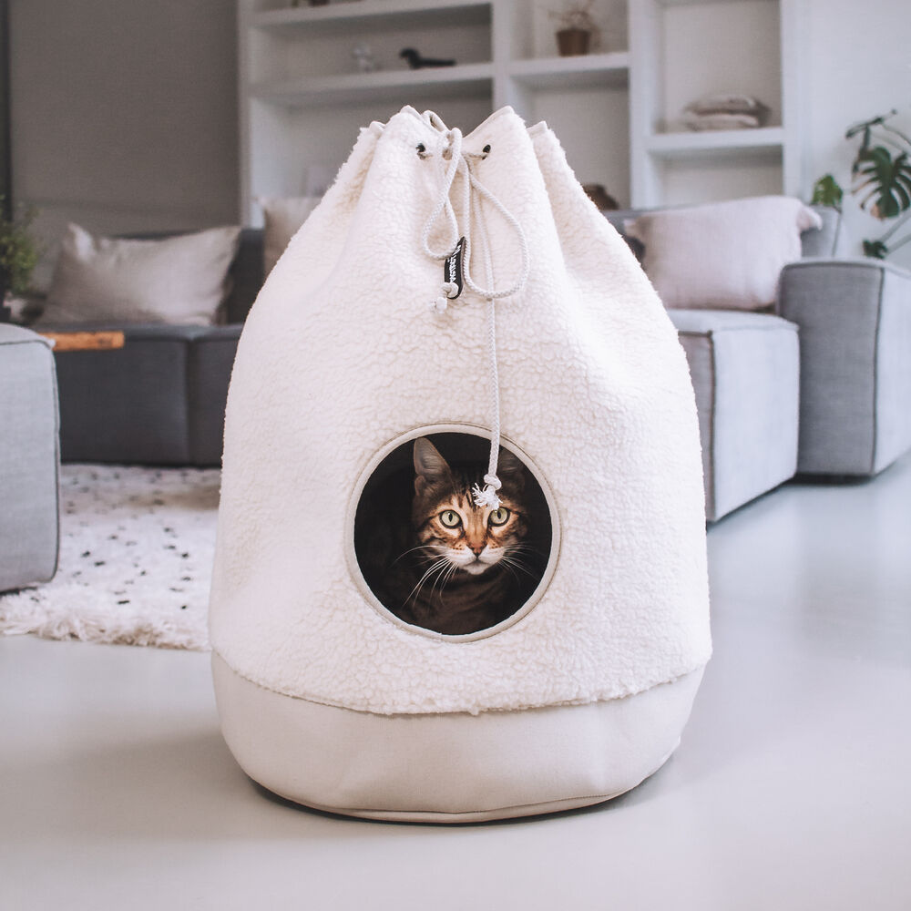 District 70 Casa Teddy - Kattenhuis - Beige - 60x45x45 cm