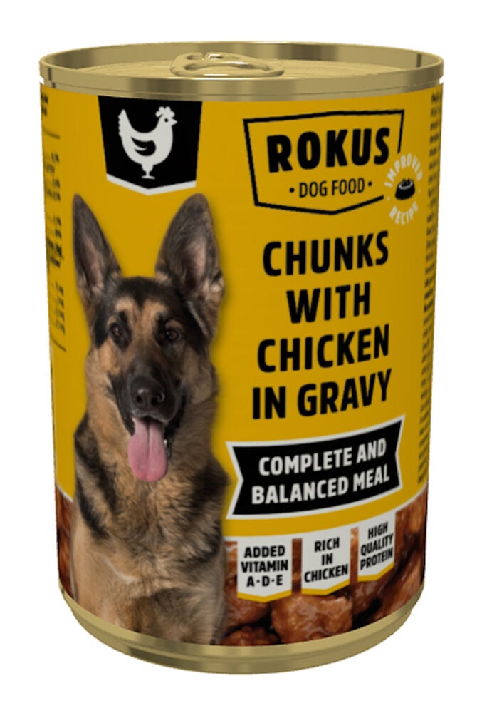 Rokus Adult - Hondenvoer - 415 Gram - kip Rokus Adult - Hondenvoer - 415 Gram - kip