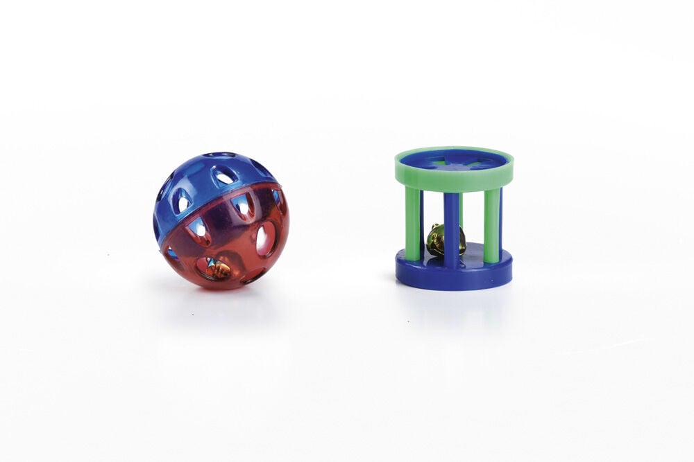 Beeztees Bal en Roller met Bel - Kattenspeeltje Beeztees Bal en Roller met Bel - Kattenspeeltje