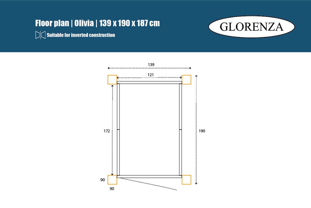 Glorenza Olivia - Kattenren - Antraciet - 187x190x139 cm