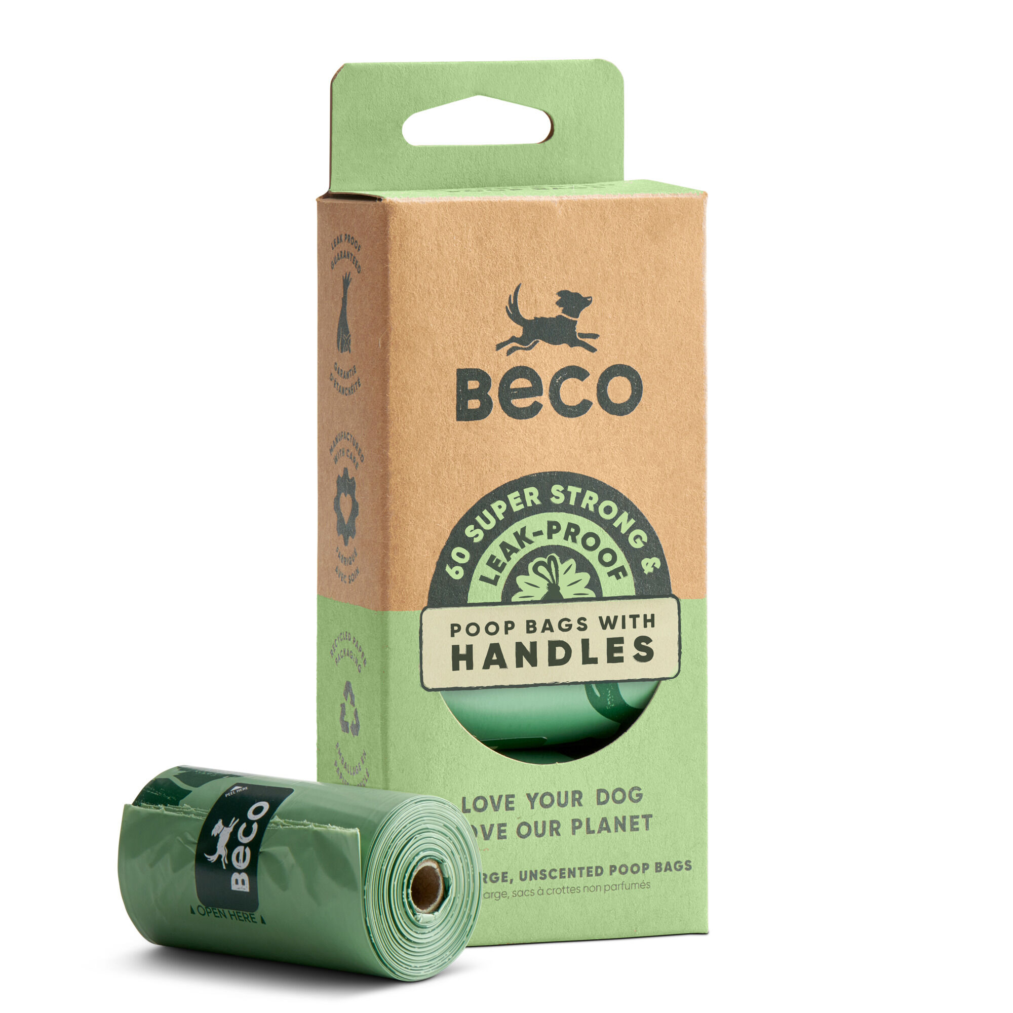 Beco geurloos - Poepzakjes met handvatten