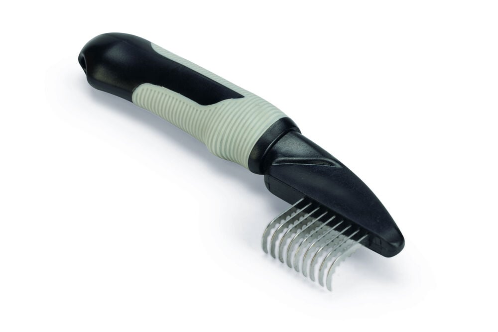 Beeztees - Klittenkam - Zwart, grijs - M