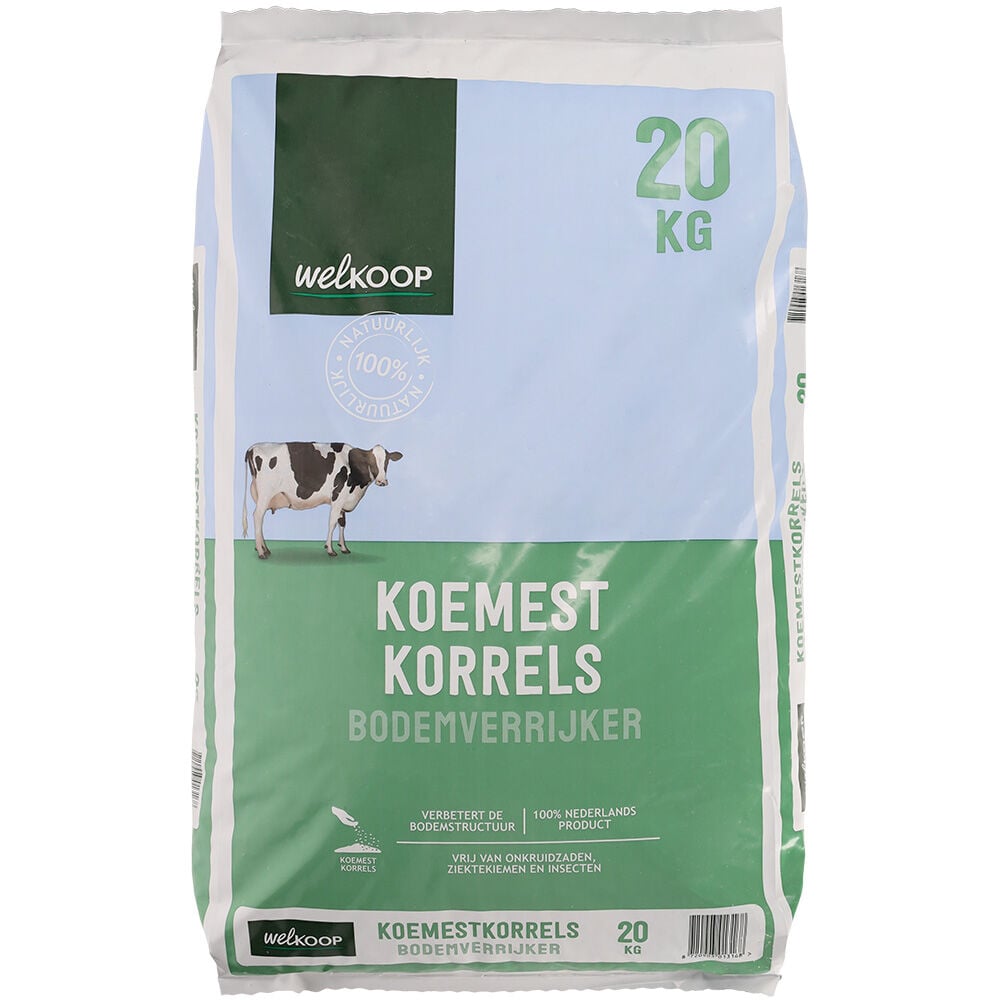 Welkoop Bodemverrijker - Koemestkorrels - 20 Kilogram Welkoop Bodemverrijker - Koemestkorrels - 20 Kilogram