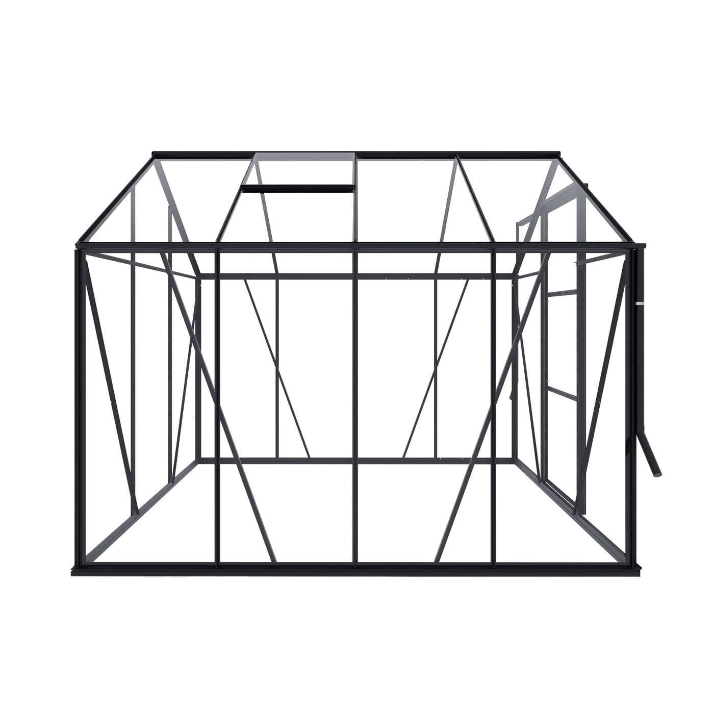Royal Well Kate II Full Options - Tuinkas - Zwart - 217x192x253 cm - Veiligheidsglas