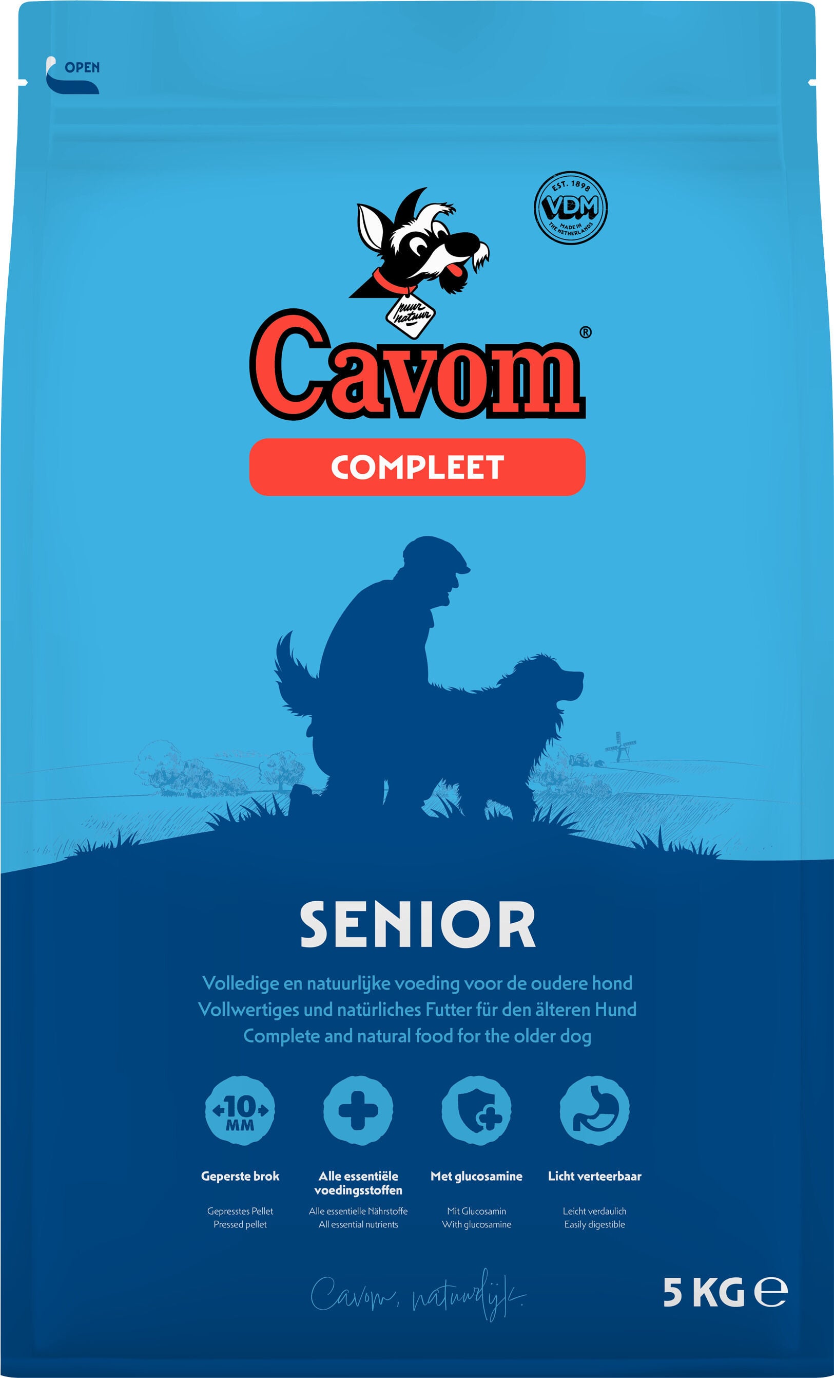 Cavom Compleet senior - Hondenvoer - 5 Kilogram - rund Cavom Compleet senior - Hondenvoer - 5 Kilogram - rund