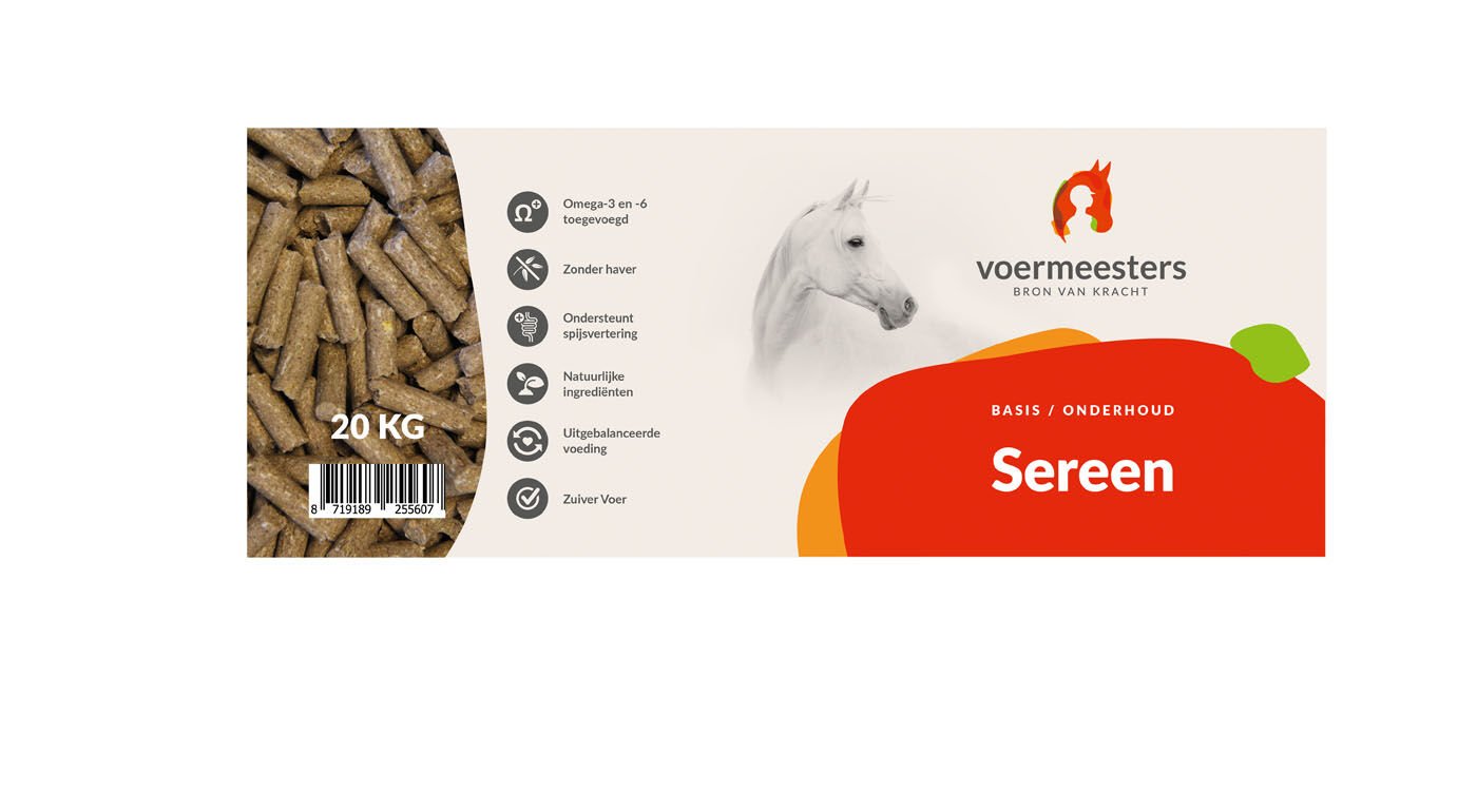 Voermeesters Sereen - Basisvoeding - 20 Kilogram - Zak