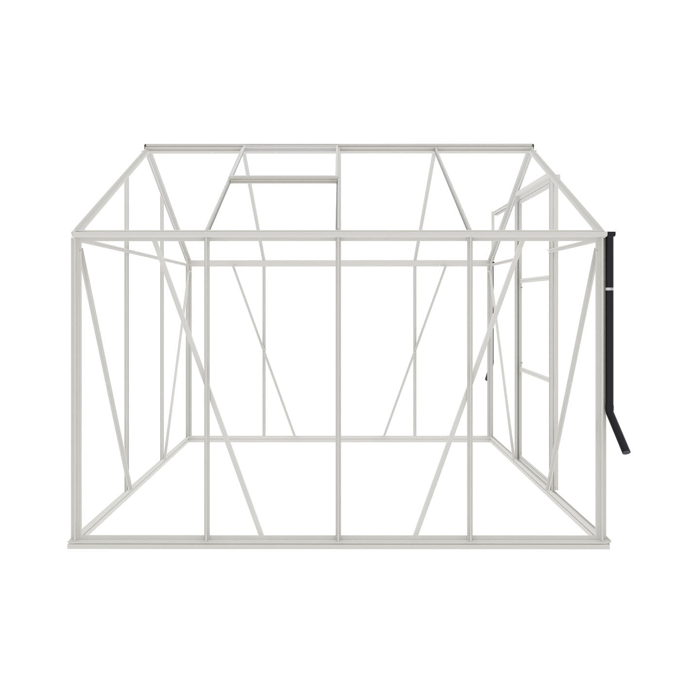 Royal Well Kate II Full Options - Tuinkas - Wit - 217x192x253 cm - Veiligheidsglas
