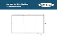 Glorenza Lilly - Kattenren - Antraciet - 178x176x328 cm