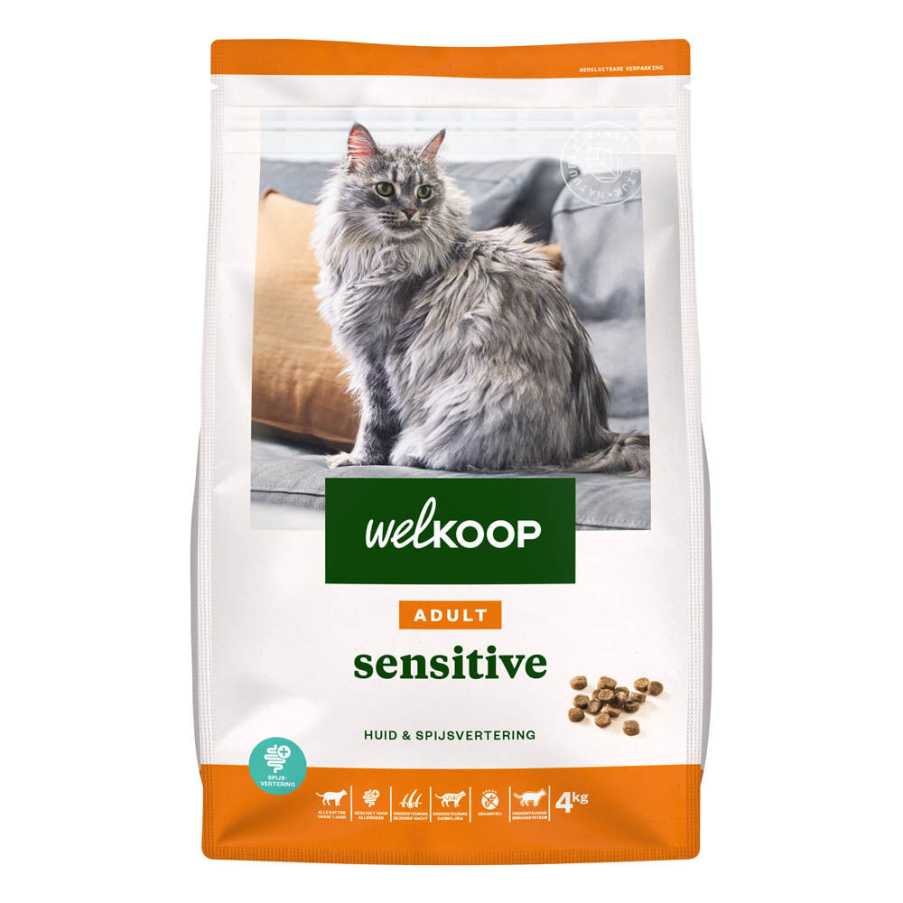 Welkoop Adult Sensitive - Kattenvoer - 4 Kilogram - kip Welkoop Adult Sensitive - Kattenvoer - 4 Kilogram - kip
