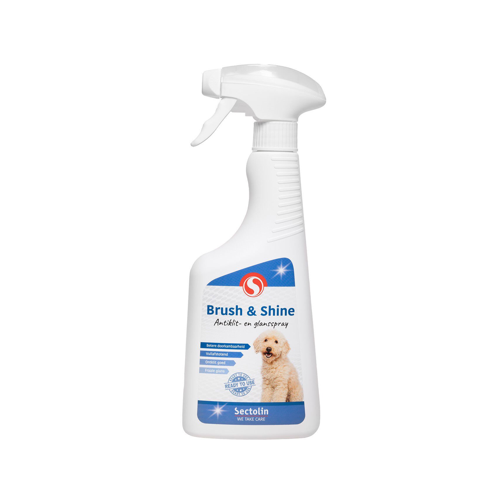 Sectolin Brush & Shine - Antiklit- en Glansspray Hond - 500 Milliliter
