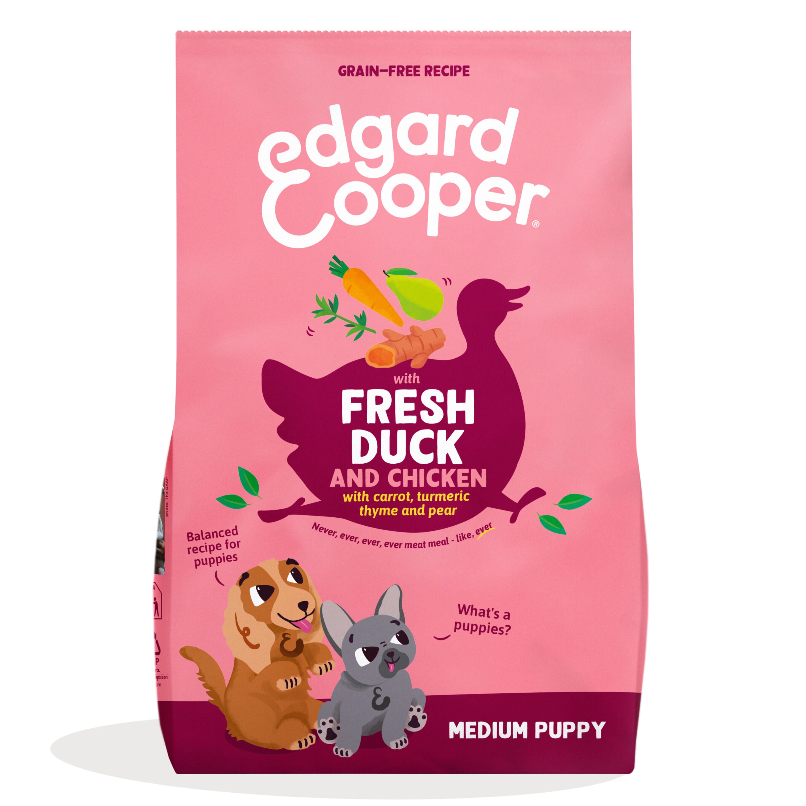 Edgard & Cooper Puppy Medium- Hondenvoer - 1 Kilogram - Eend Edgard & Cooper Puppy Medium- Hondenvoer - 1 Kilogram - Eend