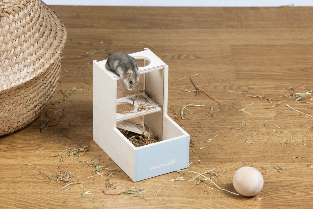 Beeztees Speelhuis  Rexy - Hamsterspeelgoed - Mint - 14x14x15 cm