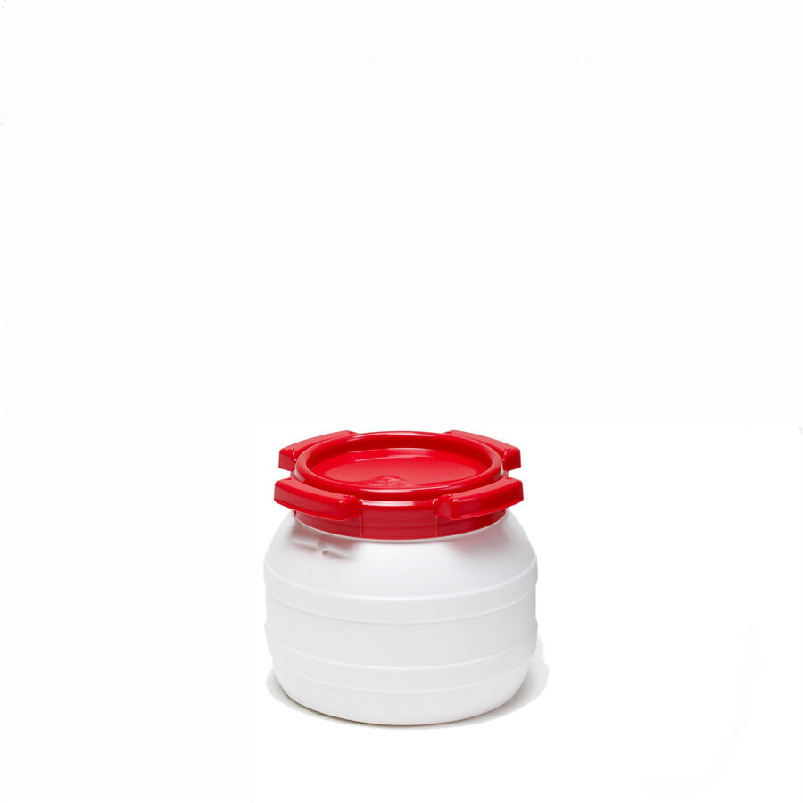 CurTec - Voerton - Met Schroefdeksel - 3.6 Liter - Rood/Wit CurTec - Voerton - Met Schroefdeksel - 3.6 Liter - Rood/Wit