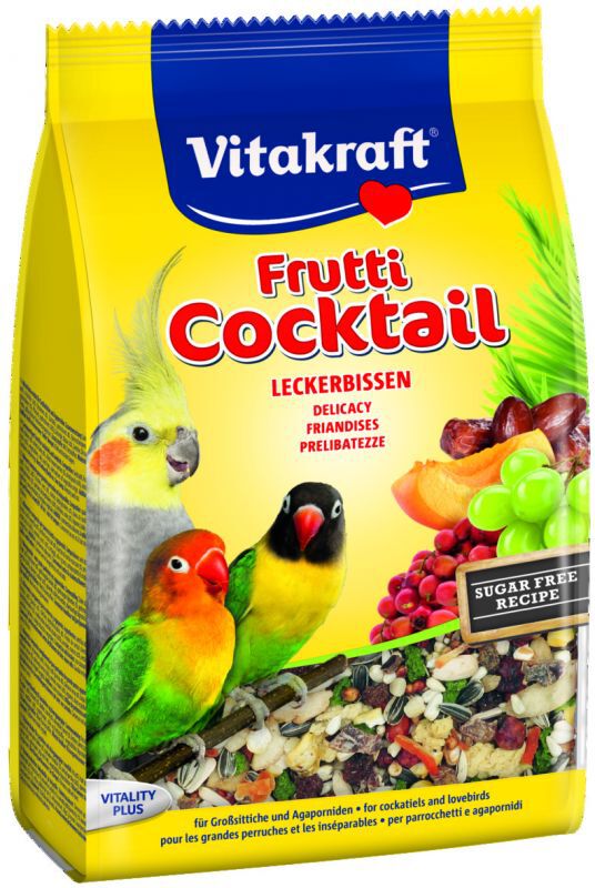 Vitakraft Cocktail Frutti Valkparkiet/Agaproniden - 250 Gram - Bijvoeding opgroei en mengelingen Vitakraft Cocktail Frutti Valkparkiet/Agaproniden - 250 Gram - Bijvoeding opgroei en mengelingen